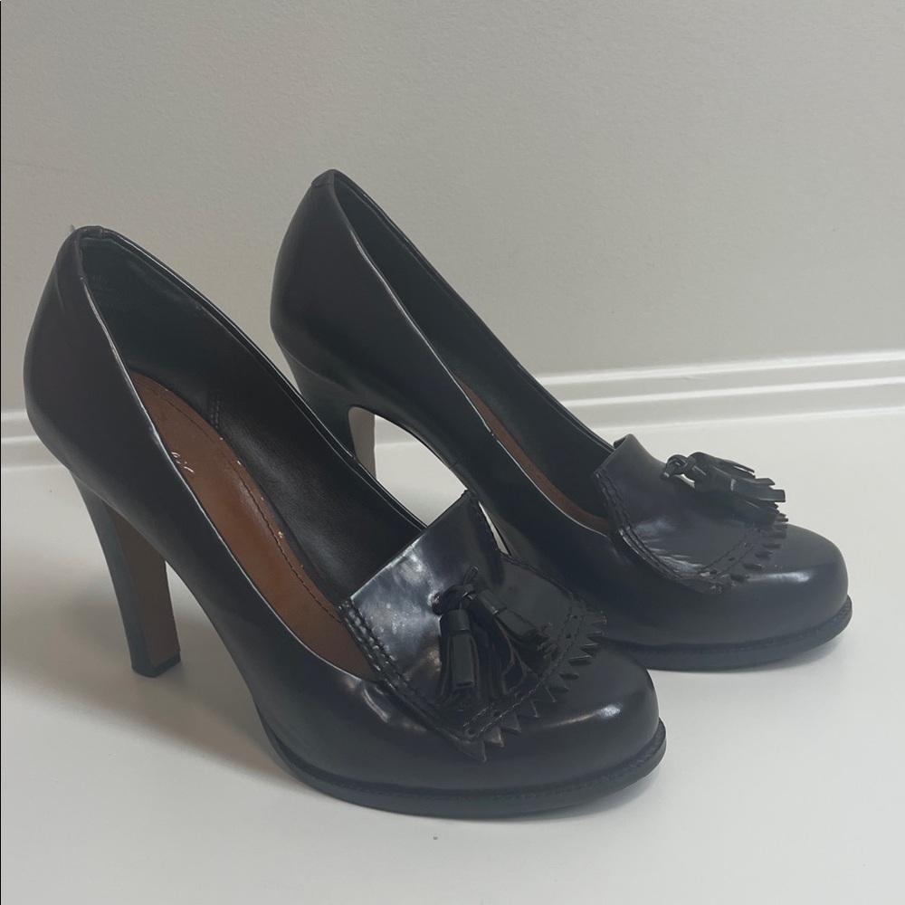 Vintage Halogen Loafer Tassel Heels